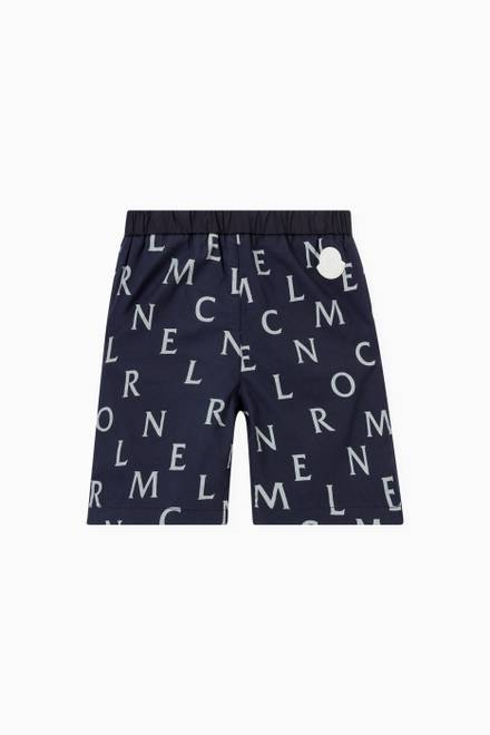 hover state of Logo Print Shorts in Cotton Stretch    