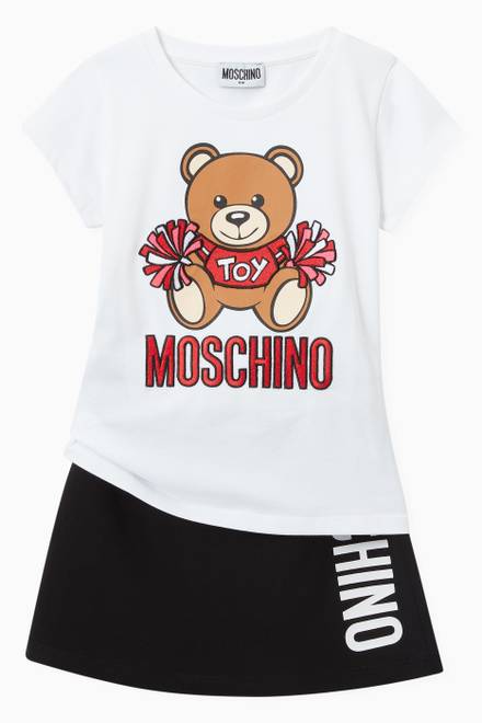 hover state of Pom Pom Teddy Bear T-shirt in Cotton 