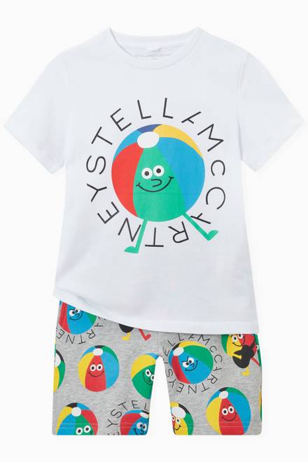 hover state of Stella Ball Logo Print T-shirt in Cotton 