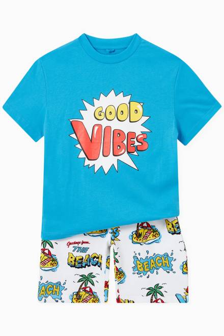 hover state of Good Vibes Print T-Shirt in Jersey 