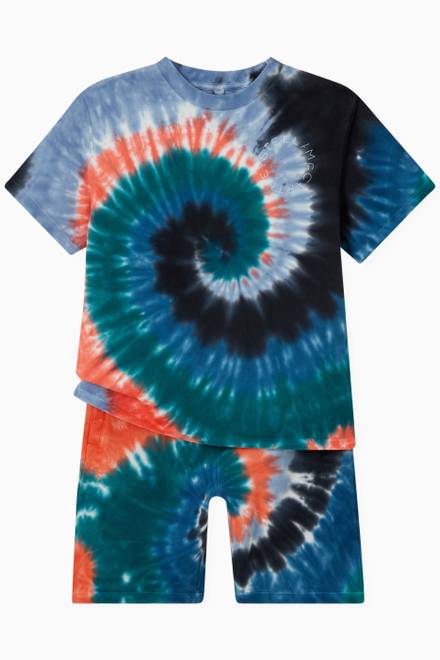 hover state of Tie Dye Print Shorts in Organic Cotton   