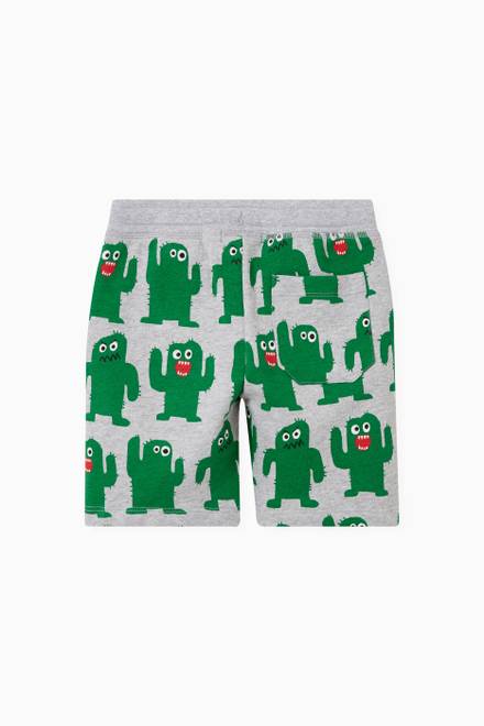 hover state of Cactus Print Shorts in Jersey 