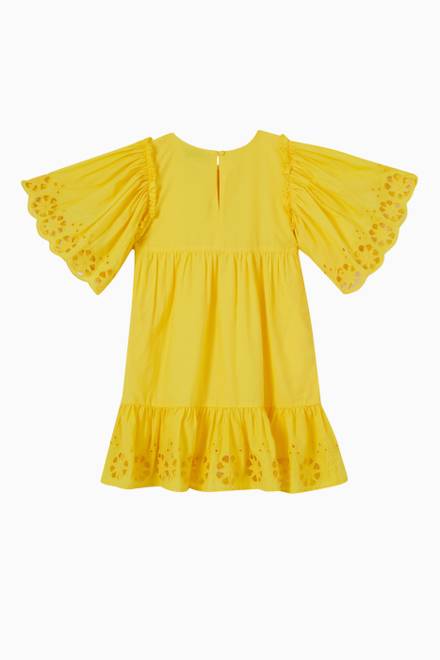 hover state of Ruffle Sleeves Dress in Cotton 