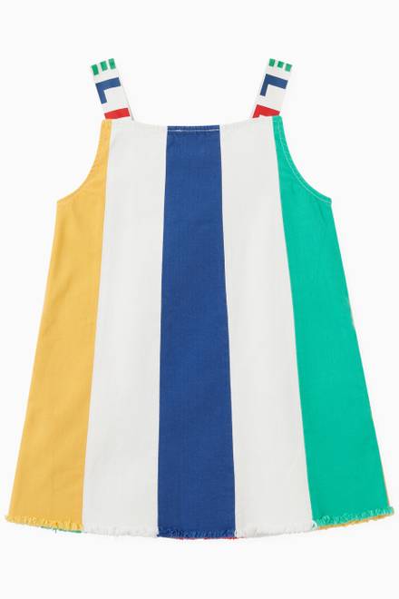 hover state of Colourblock Stripe Dress in Cotton 