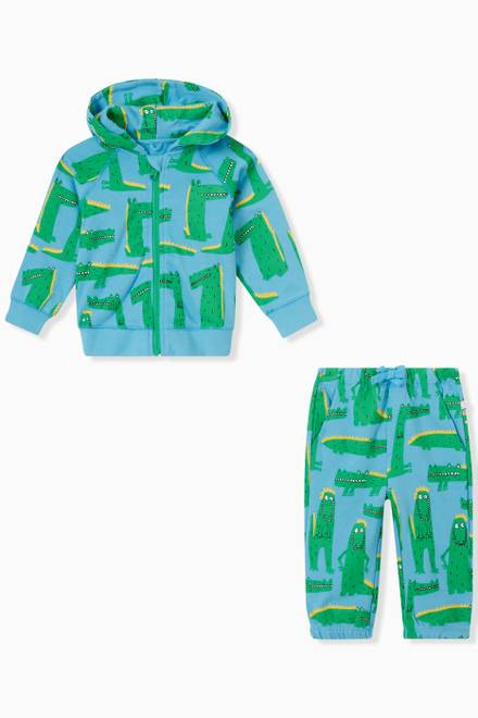 hover state of Alligator Print Tracksuit in Cotton 