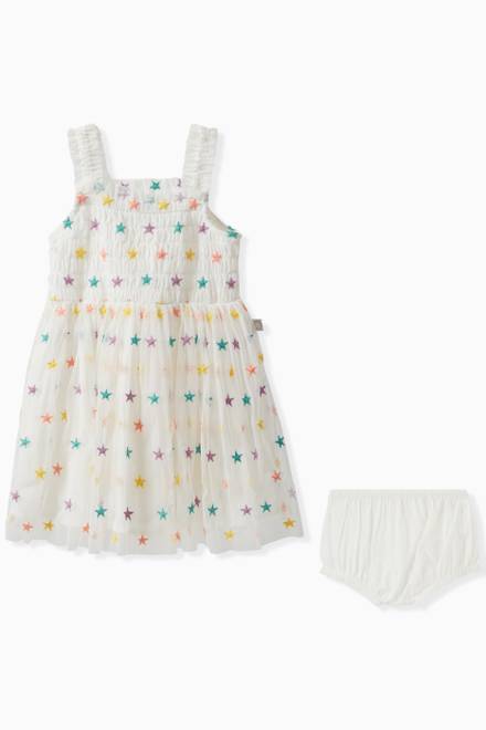 hover state of Star Print Dress and Bloomers in Cotton 
