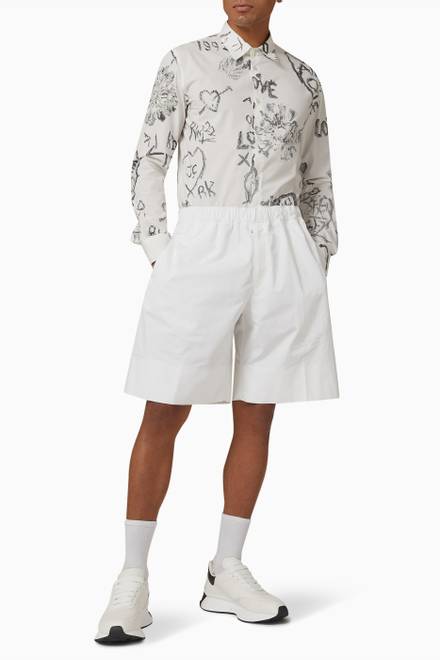 hover state of Wide Leg Shorts in Cotton 
