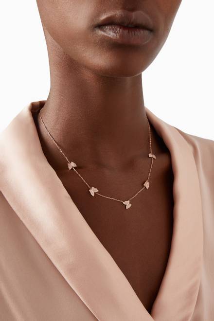 hover state of Butterfly Pavé Chain Necklace      