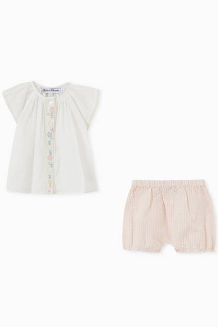 hover state of Floral Top & Shorts Set in Cotton  