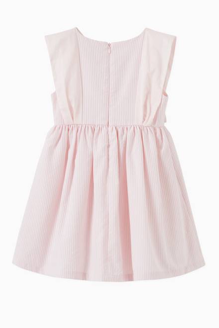 hover state of Stripe Dress with Side Bow Detail 
