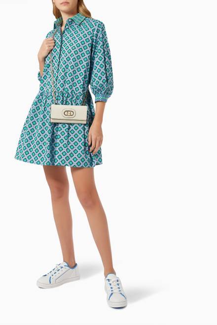 hover state of Algebra Pattern Dress in Viscose 