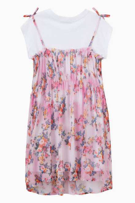 hover state of Floral Pink Dress 