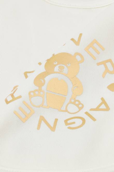 hover state of Teddy Logo Bib in Cotton    