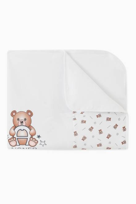 hover state of Teddy Logo Blanket in Cotton 