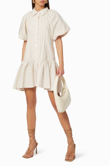 hover state of Need Me More Mini Dress in Linen Blend  