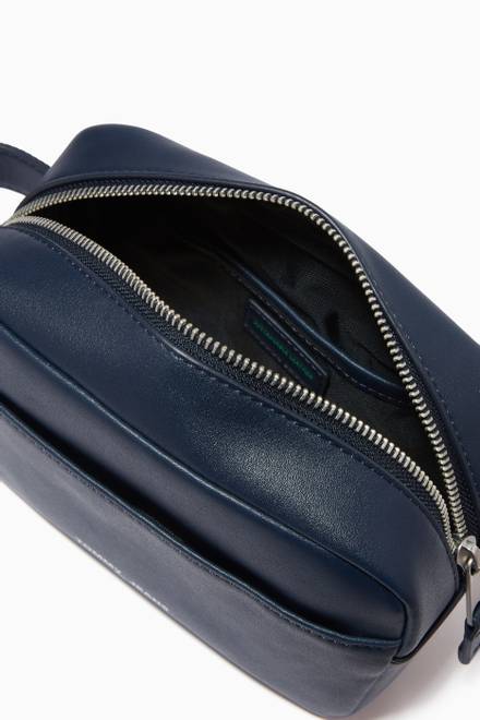 hover state of Essential Washbag in Recycled Leather  