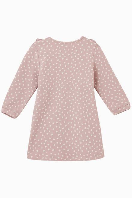 hover state of Polka Dotted Dress in Organic Cotton Blend 