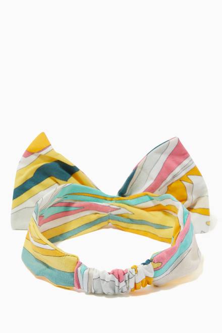hover state of Lance Print Bow Headband
