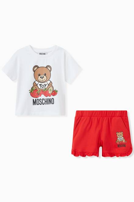 hover state of Teddy Logo T-shirt and Shorts Set