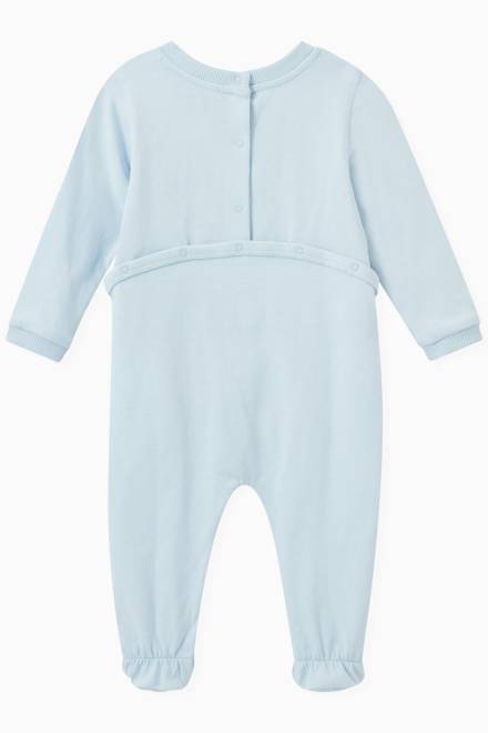 hover state of Multi Teddy Bear & Logo Print Pyjama in Cotton 