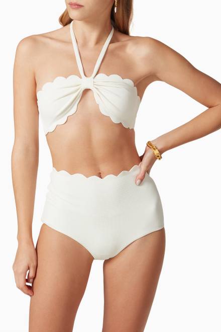 hover state of Chesapeake Bikini Top in Textured Nylon