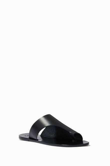 hover state of Rosa Cutout Sandal in Leather  