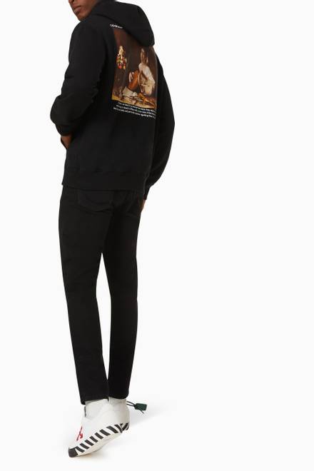 hover state of Caravaggio Lute Slim Hoodie in Cotton Terry 