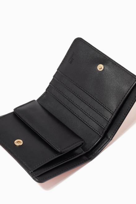 hover state of Small Wallet in  Textured Faux Leather    