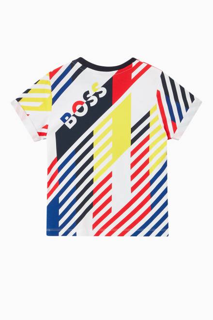 hover state of All-Over Striped Print T-shirt 