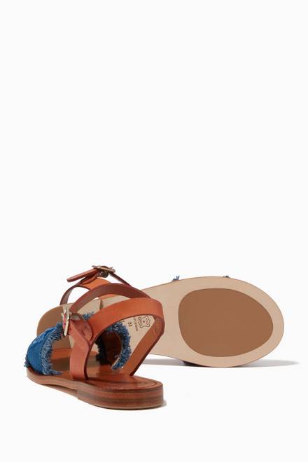 hover state of Sandals in Nappa Cowhide & Denim    