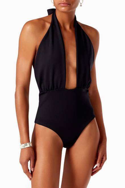 hover state of Cowry Halterneck One Piece Swimsuit in Nylon