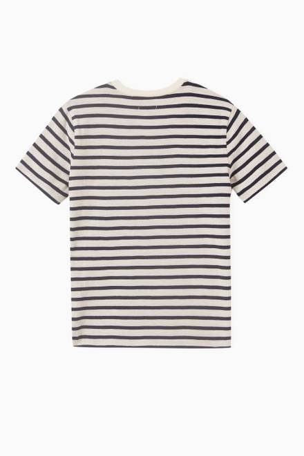 hover state of Striped Anchor T-shirt in Organic Cotton