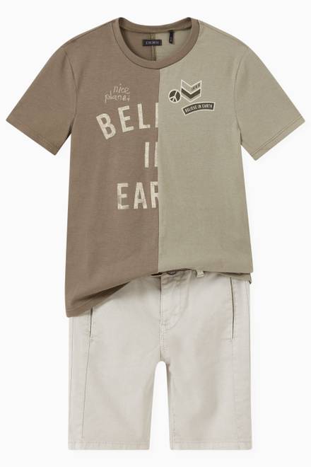 hover state of Belted Bermuda Shorts in Cotton  