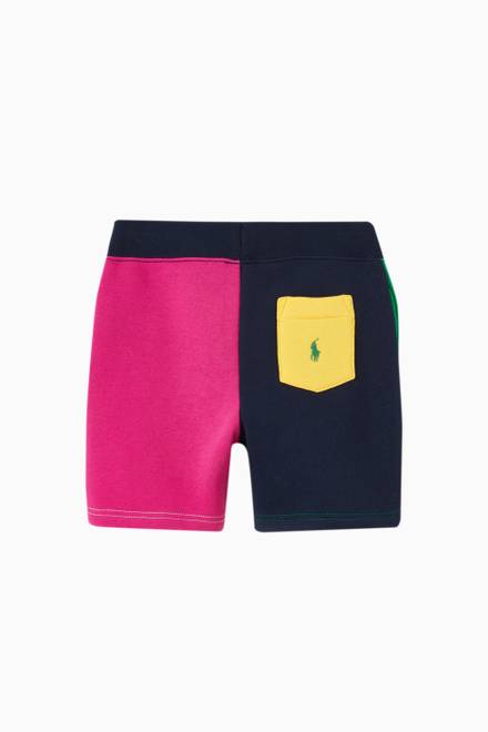 hover state of Colour Block Shorts in Cotton 