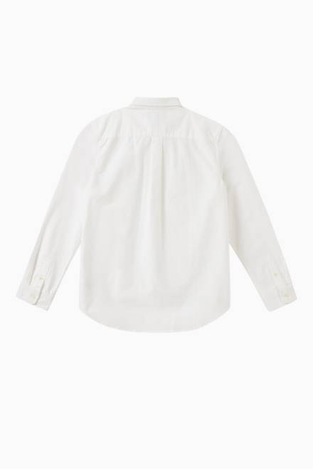 hover state of Oxford Embroidered Shirt in Cotton