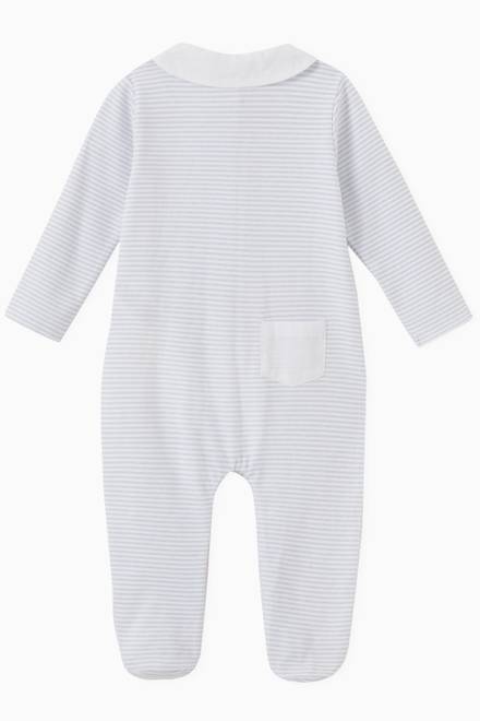 hover state of Stripe Footed Overall in Cotton 