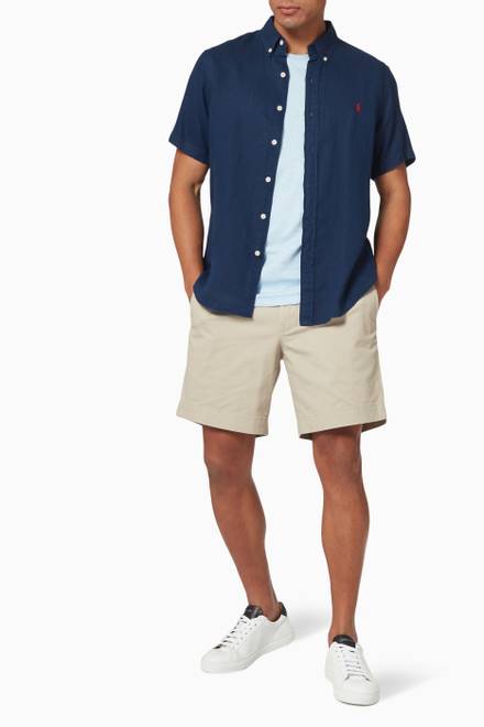 hover state of Short Sleeve Shirt in Linen 