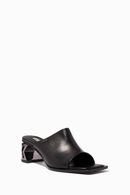 hover state of K Blok Mules in Leather  