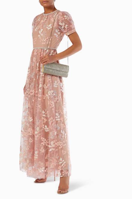 hover state of Blossom Sequin Maxi Dress in Tulle  