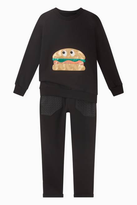 hover state of Burger Sweatshirt in Organic Cotton   