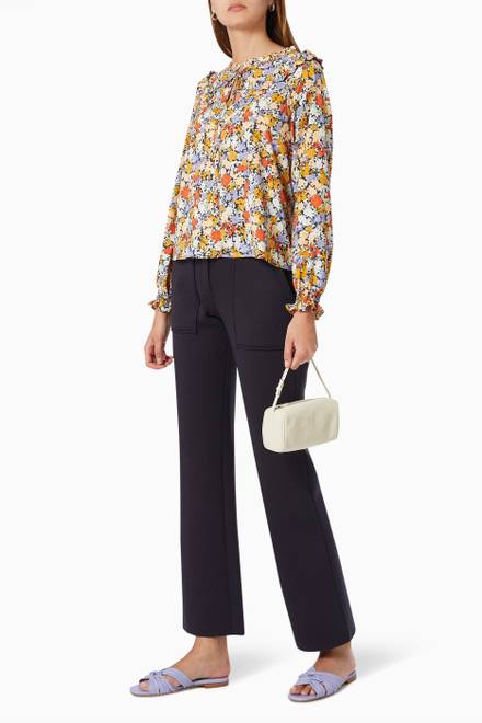 hover state of Biscroma Floral Blouse in Crêpe de Chine