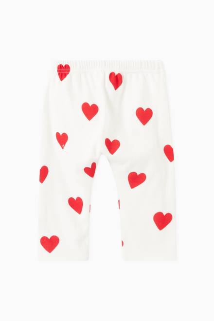hover state of Heart Print Pants in Cotton  