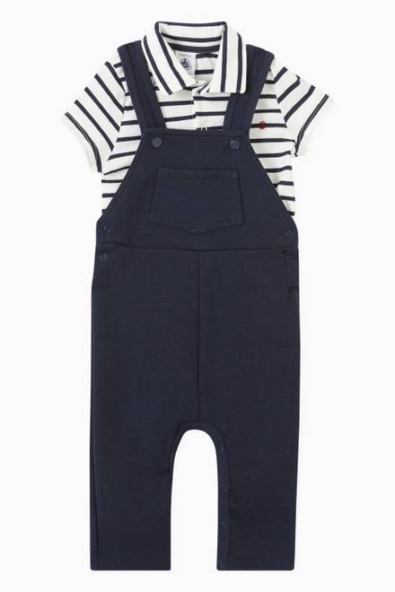 hover state of Plain Dungarees in Cotton  