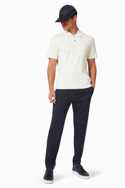 hover state of Goris Polo Shirt in Viscose-Blend Knit 