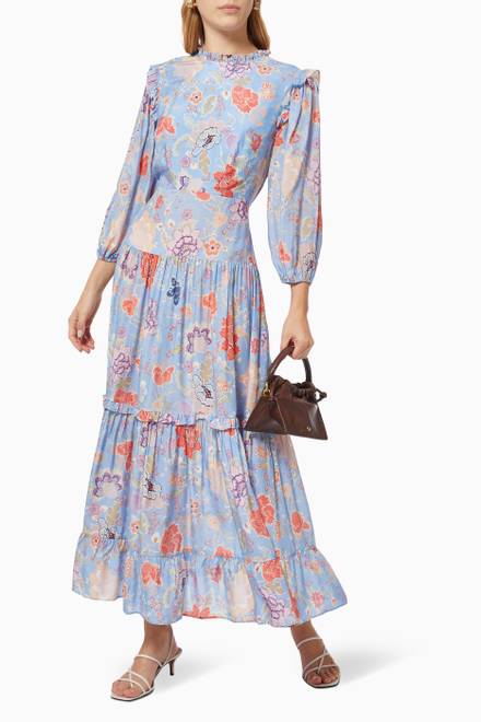 hover state of Monet Maxi Dress in Cotton & Silk  