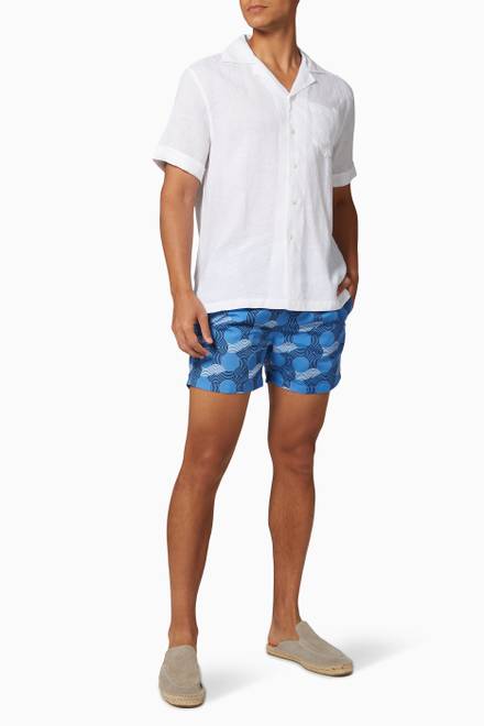 hover state of Copacabana Weave Print Swim Shorts in Recycled Nylon  
