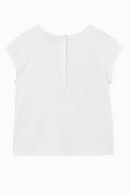 hover state of Large Bow T-shirt in Cotton Blend        
