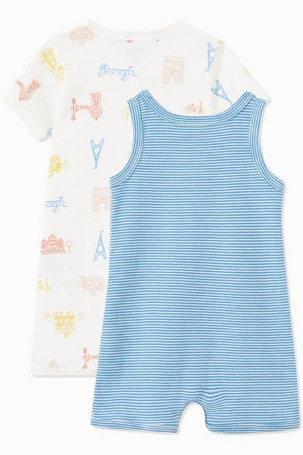 hover state of Paris Theme Playsuit in Cotton, Set of Two