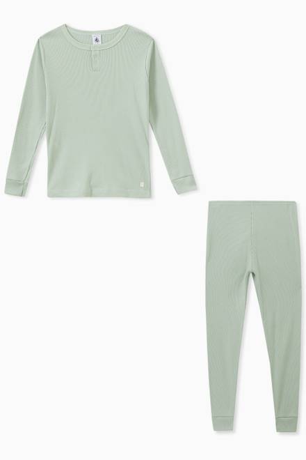 hover state of Plain Pyjama Set in Cotton & Tencel