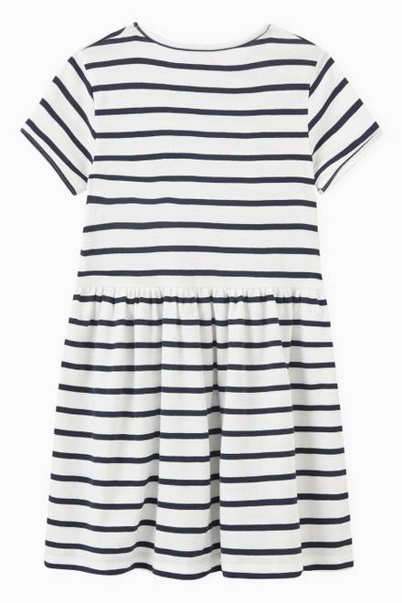 hover state of Stripe Print Dress in Organic Cotton